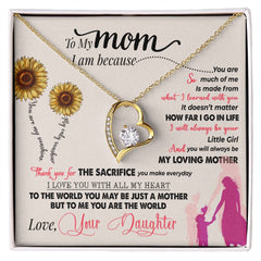 Havijo You Are My Sunshine Forever Love Necklace with pendant featuring heart and sun design, delicate jewelry for special occasions.