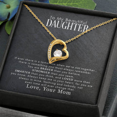 Havijo My Beautiful Daughter Forever Love Necklace with heart pendant and delicate chain, elegant jewelry for special occasions