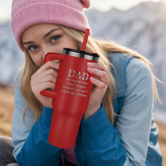 Havijo DAD jewelry tumbler with engraved text, stylish and personalized accessory for everyday wear.