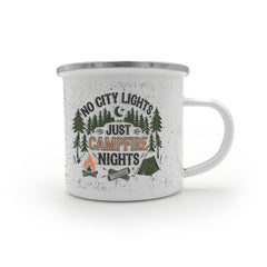 Havijo No City Lights camping mug jewelry with engraved cityscape design, showcasing its unique and artistic style.