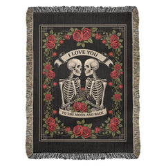 Havijo Til Death Do Us Part heirloom blanket featuring intricate embroidery and soft fabric for cozy comfort.