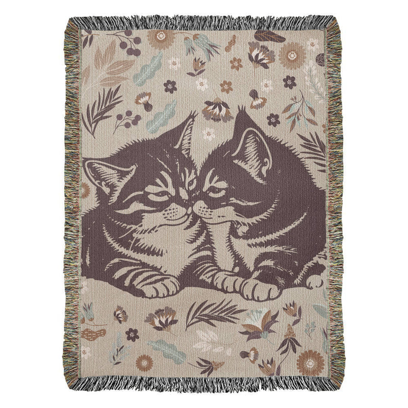 Havijo Cat Lovers heirloom blanket featuring a detailed, cozy design with cat illustrations on soft fabric.