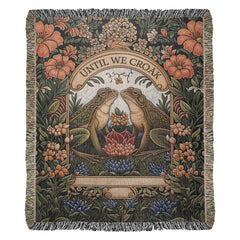 Havijo Til We Croak heirloom blanket with intricate woven design in soft, warm fabric, perfect for cozy comfort and heirloom quality.