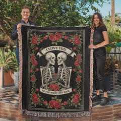 Havijo Til Death Do Us Part heirloom blanket with intricate woven design, soft and cozy for home or gift use.
