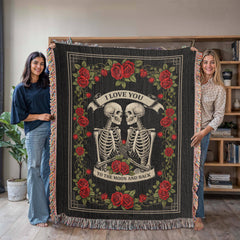 Havijo Til Death Do Us Part heirloom blanket with intricate embroidery and detailed stitching in a cozy, decorative blanket style.