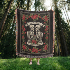 Havijo Til Death Do Us Part heirloom blanket with intricate design, soft fabric, and detailed stitching for cozy comfort.