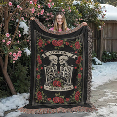 Havijo Til Death Do Us Part heirloom blanket with detailed embroidery and vintage-inspired design, soft and cozy for home decor