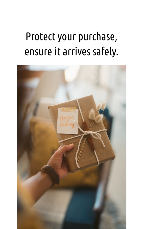 Jewelry package protection from ShineOn Fulfillment showing a secure, protective wrap for jewelry shipments.